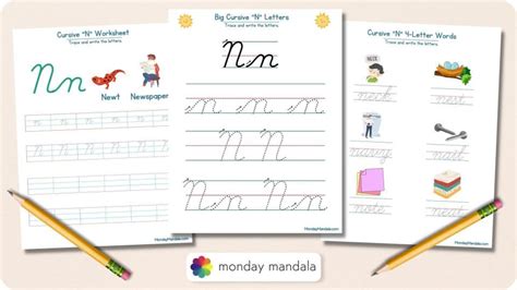 10 Cursive N Worksheets (Free Letter Writing Printables)