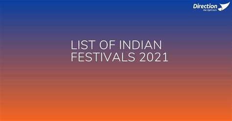 2021 List of Indian festivals – State wise and Season wise