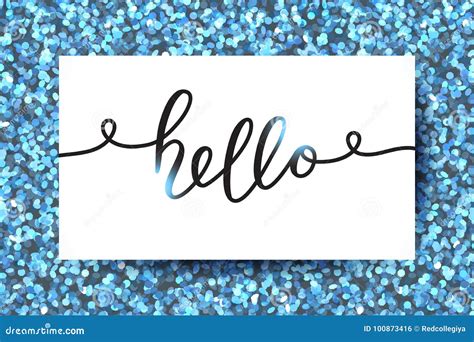 Hello lettering stock illustration. Illustration of template - 100873416