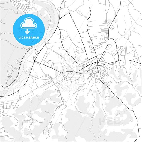 Vector PDF map of Loznica, Serbia - HEBSTREITS Sketches | Map ...