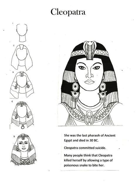 how to draw Cleopatra for kids Cleopatra For Kids, Cleopatra Art ...