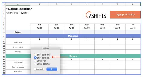 How to Make a Restaurant Work Schedule (with Free Excel Template)