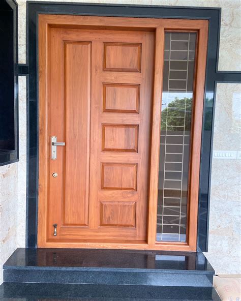 Teak Wood Door | House main door design, Main door design, Single door ...