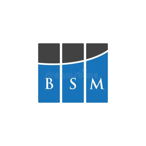 BSM Letter Logo Design on BLACK Background. BSM Creative Initials ...