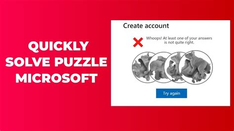 How to QUICKLY SOLVE Puzzle Microsoft create Account - YouTube