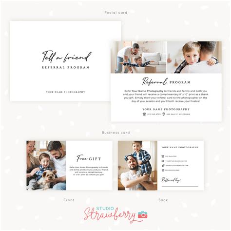 Photography referral program templates – Strawberry Kit