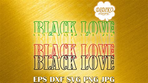 Black Love Stacked SVG #2, Black History Month SVG, Afro SVG, Cricut File, Cut File | DIDIKO designs