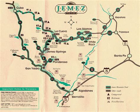 Jemez Mountains New Mexico Tourist Map - Jemez mountains new mexico ...