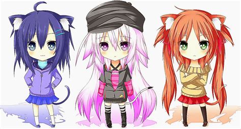 Những mẫu hình nền cute anime chibi Cho fan anime