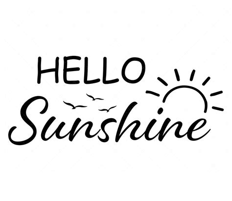 Hello sunshine SVG, PNG, PDF, Summer Sun SVG