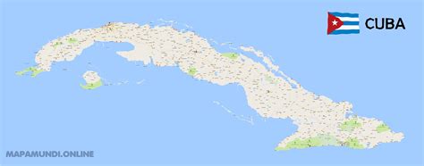 ⊛ Mapa de Cuba ·🥇 Político & Físico Para Imprimir