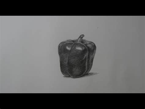 Learn step by step draw a capsicum with pencil by Harmony Arts - YouTube