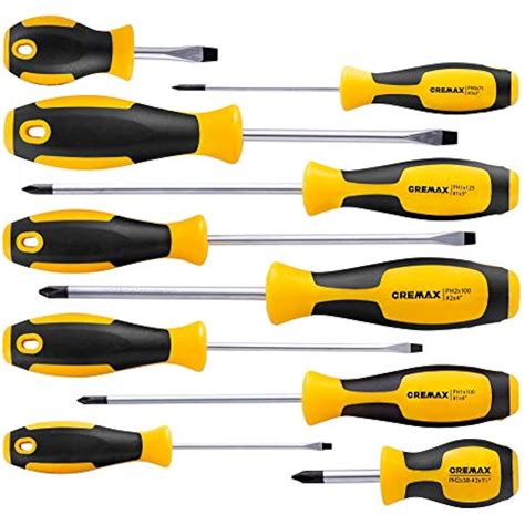 Screwdriver Sets Magnetic 10 PCS, Professional Cushion Grip 5 Phillips Flat Head | eBay