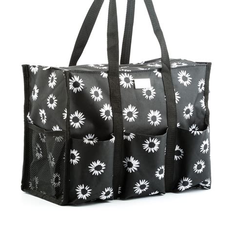 Pursetti - Pursetti Zip-Top Organizing Utility Tote Bag with Multiple Exterior & Interior ...