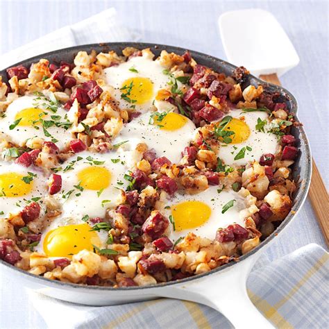 Corned Beef Hash and Eggs Recipe | Taste of Home