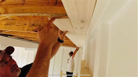 HOW TO install TONGUE and GROOVE Ceilings! - YouTube