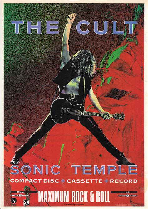 Maximum Rock & Roll... 'Sonic Temple' Press Ad - Billy Duffy