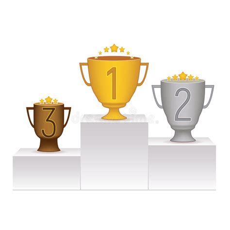 First Second Third Place Trophies Stock Illustrations – 239 First Second Third Place Trophies ...