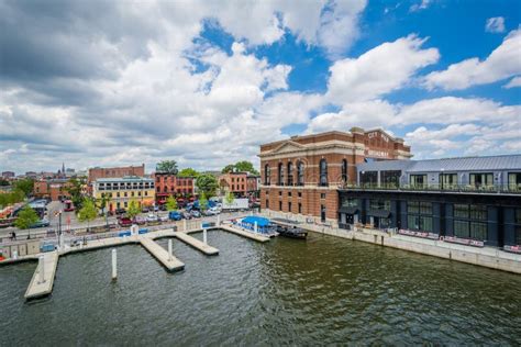 View of the Waterfront in Fells Point, Baltimore, Maryland Editorial ...