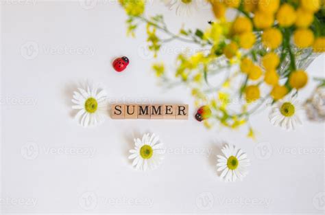 bright floral layout with the word summer 20822235 Stock Photo at Vecteezy