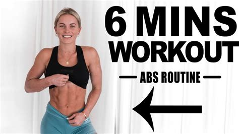 6 MINUTE AB WORKOUT!!! (no equipment) - YouTube