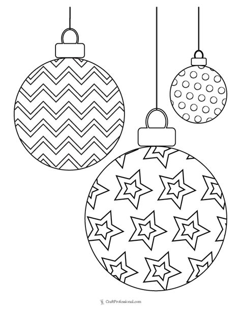 34 Christmas Ornament Coloring Pages