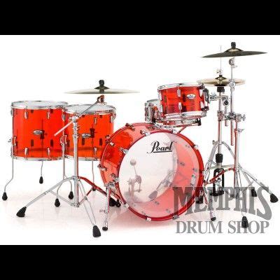 Pearl Crystal Beat Acrylic Drum Set 22/12/14/16 - Ruby Red | Pearl drums, Acoustic drum, Drums