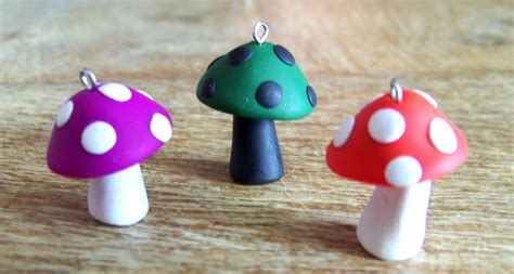 Magic Mushroom Charms · How To Sculpt A Clay Mushroom · Molding on Cut ...