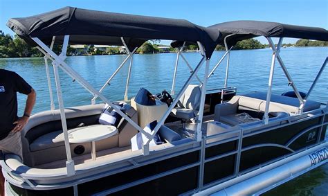 19ft 60hp Luxury In-Shore Boat & Trailer | Platinum Pontoon Boats