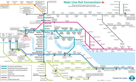 Docklands Mainline Rail Railway Map - Mapsof.Net