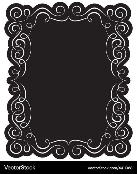 Black frame with elegant border Royalty Free Vector Image