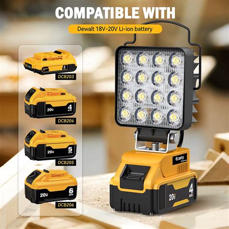 48W LED Work Light for Dewalt 20V Battery – Ecarke