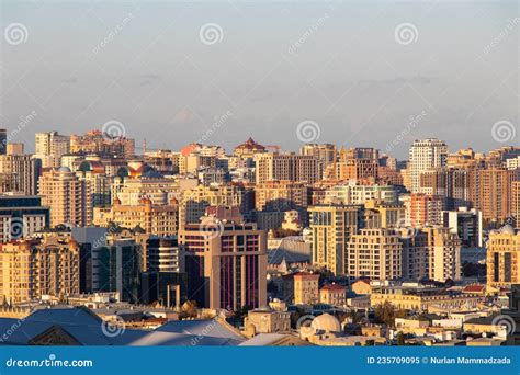 Modern Buildings in Baku City of Azerbaijan. Tall Buildings Stock Image ...