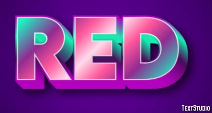 Red Text Effect and Logo Design Word