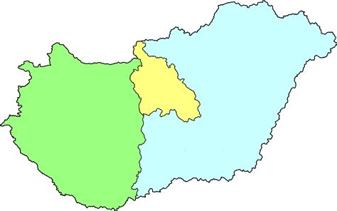 Download Hungary Map Color Coded Regions | Wallpapers.com