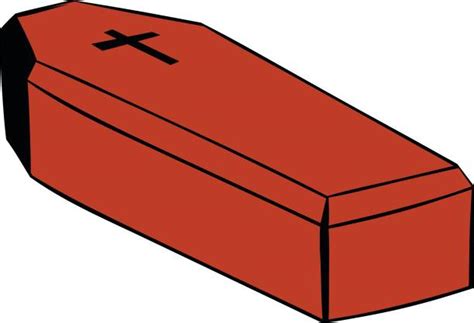 Cartoon Of A Wooden Coffin Clip Art, Vector Images & Illustrations - iStock