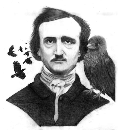 Edgar Allan Poe and the Raven by PakstraX on DeviantArt