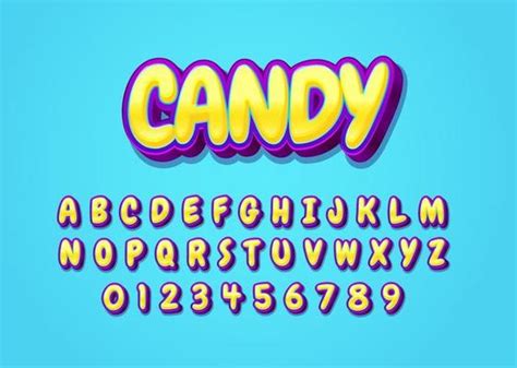 Candy Font Vector Art, Icons, and Graphics for Free Download