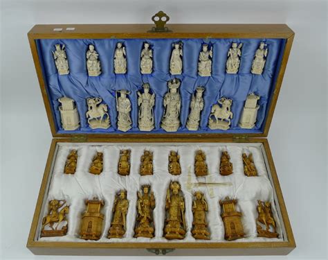 Quality 19th Century Chinese Ivory Chess Set | 249050 | Sellingantiques.co.uk