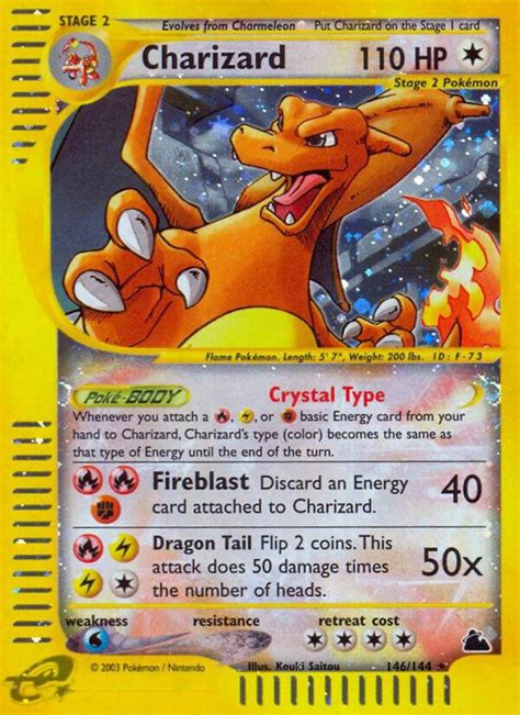 Charizard 146/144 Skyridge Secret Rare Crystal Pokémon Card | Etsy