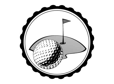 Black And White Golf Ball Clipart