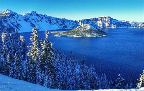 Crater Lake Winter Wallpapers - Wallpaper Cave