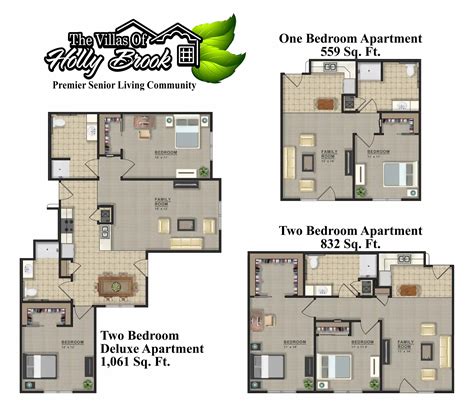 Beautiful spacious senior living floor plans in 30 locations