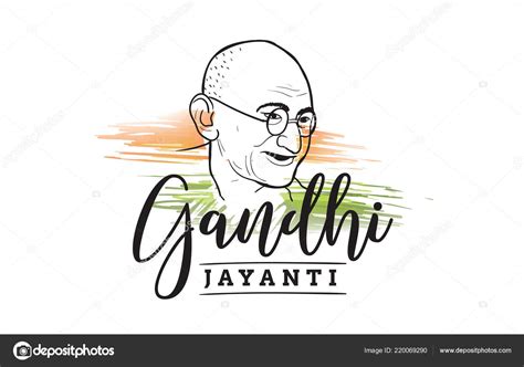 Mahatma Gandhi Jayanti Birthday 2Nd October Indian National Hero Vector Stock Vector Image by ...