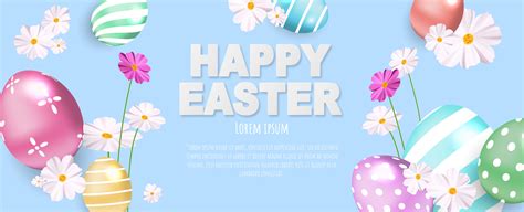 Happy Easter Colorful Banner 697319 Vector Art at Vecteezy