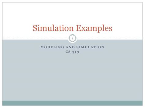 PPT - Simulation Examples PowerPoint Presentation, free download - ID ...