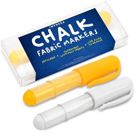 Amazon.com: IMPRESA [2 Pack] Fabric Chalk Markers for Sewing & Quilting ...