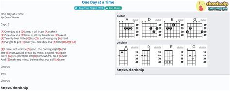 Chord: One Day at a Time - tab, song lyric, sheet, guitar, ukulele ...