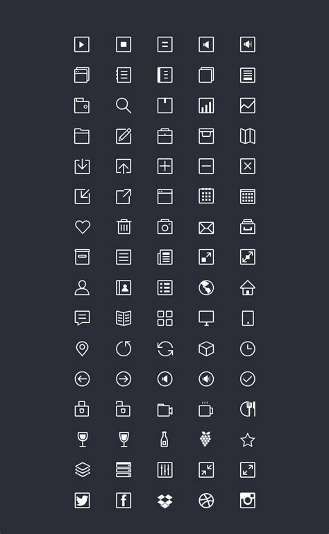 18 Free Minimalistic Icon Sets to Download - Hongkiat