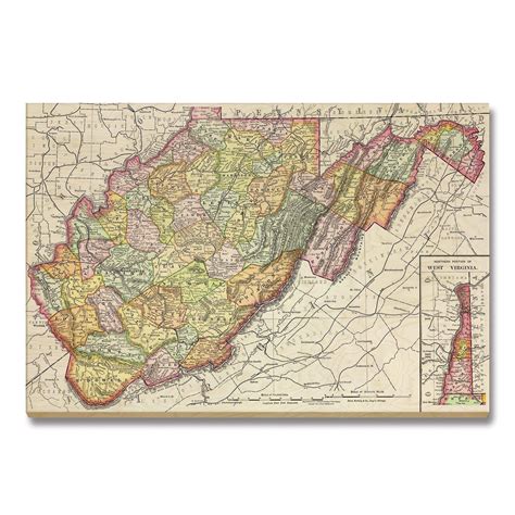 West Virginia Map from 1897 | Map of west virginia, West virginia, Map